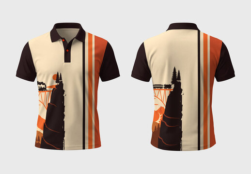 Modern Pattern Polo T Shirt Design