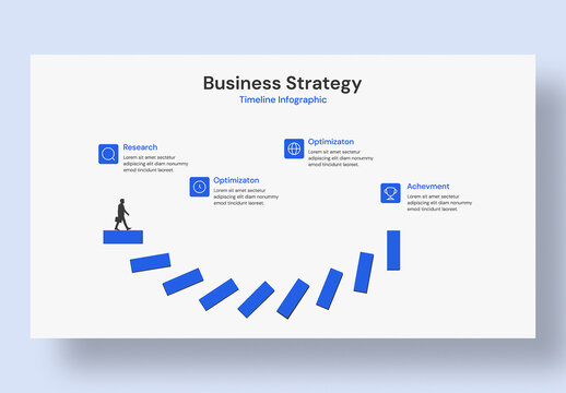 Minimal Business Strategy Timeline Infographic Presentation Template