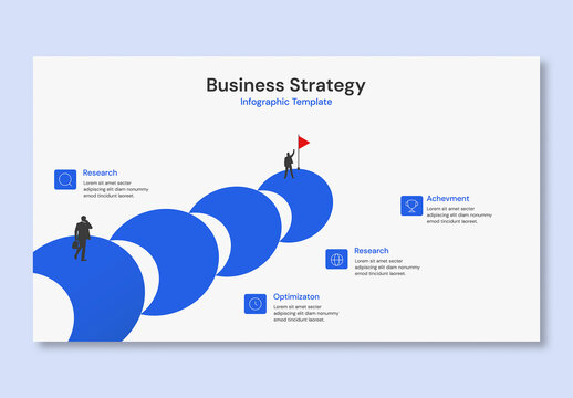 Minimal Business Strategy Infographic Template with 4 Steps for Growth and Success Diagram Vector