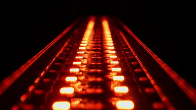 View of light emitting diode led use less energy than standard light bulbs and has significantly longer operational lifespan. LED lights used in many technologies including household bulbs.