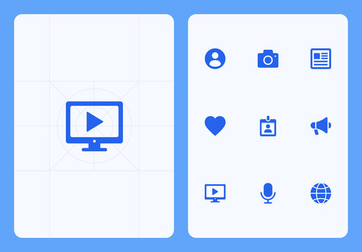 Digital Content Creator Icon Set