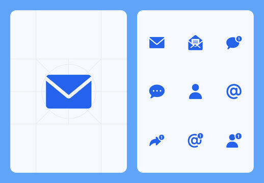 Message and Notification Icon Set