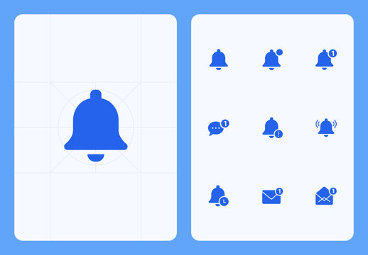 Notification Bell Icon Set