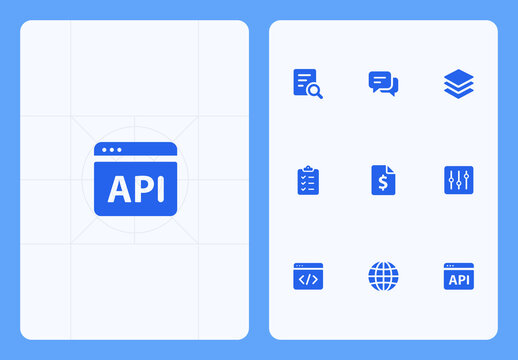 API Development Solid Icon Set