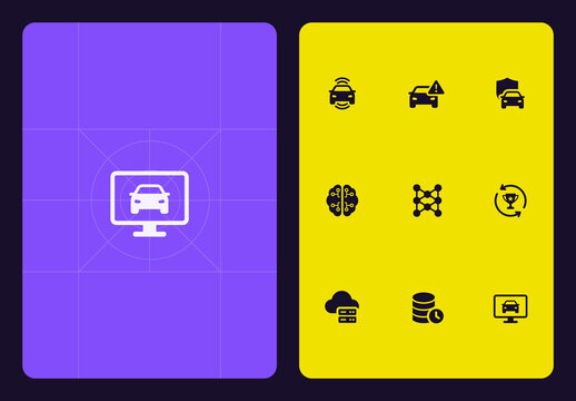 Autonomous Smart Mobility Icon Set