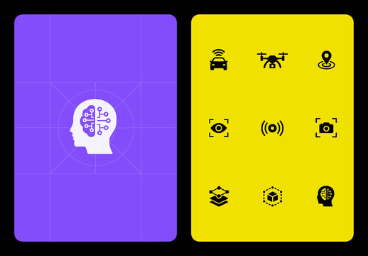Autonomous Vision AI Icon Set