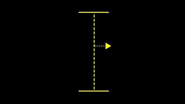 Measuring distance length dotted line animation on transparent background. measuring length dotted line animation concept
