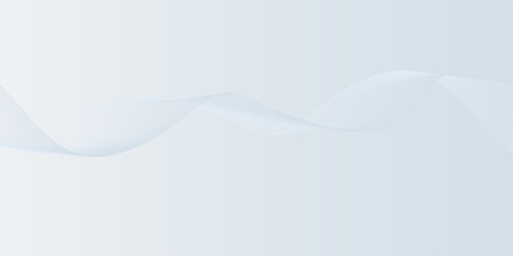 Abstract background with white and gray colors. The background features smooth, flowing lines creating a soft, modern texture. Gradient wave background vector. Silver background.