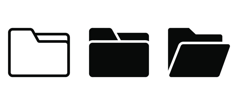 File folder document management icon set for data storage and organization with document organization management business computer