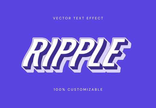 Retro Wave 3D Ripple Text Effect