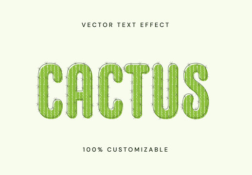 Nature Cactus Text Effect