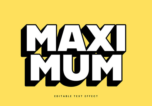 Simple Bold 3D Text Effect Template