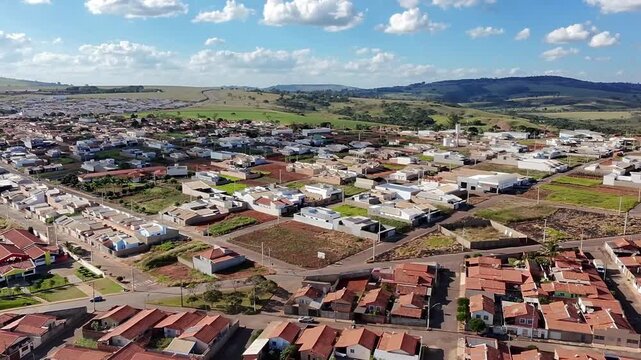 Imagens A&eacute;reas de Drone de Nossa Senhora do Ros&aacute;rio e Planalto, Lagoa Formosa, Brasil