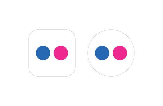 Flickr Mobile Application Logo Vector Icon