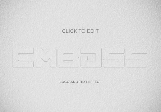 Emboss Paper Logo and Text Effect
