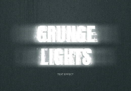 Grunge Light Text Effect Template