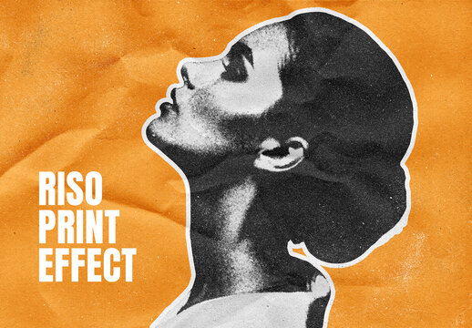 Grunge Risoprint Photo Effect