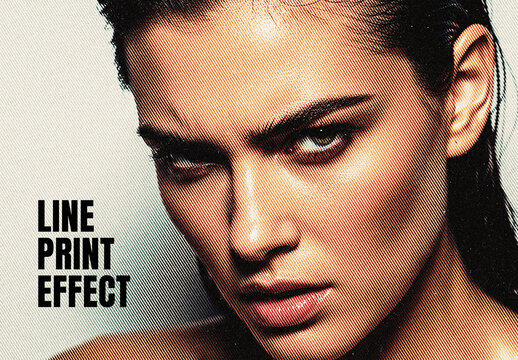 Line Print Photo Effect