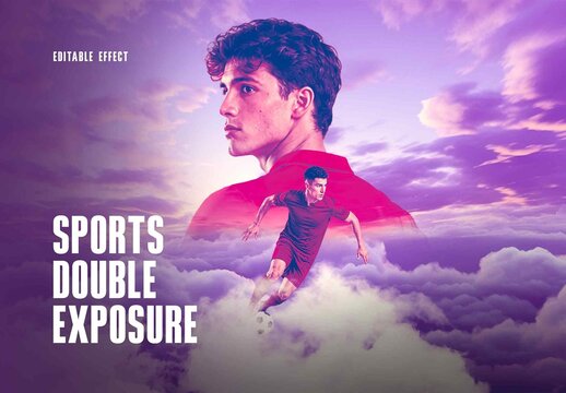 Sports Double Exposure Photo Effect