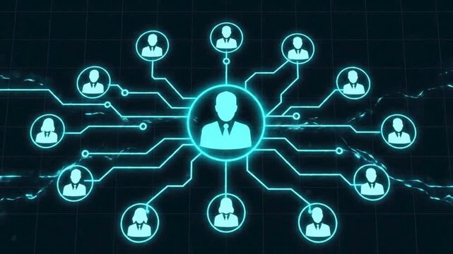 Corporate Team Connection Network Motion Graphic