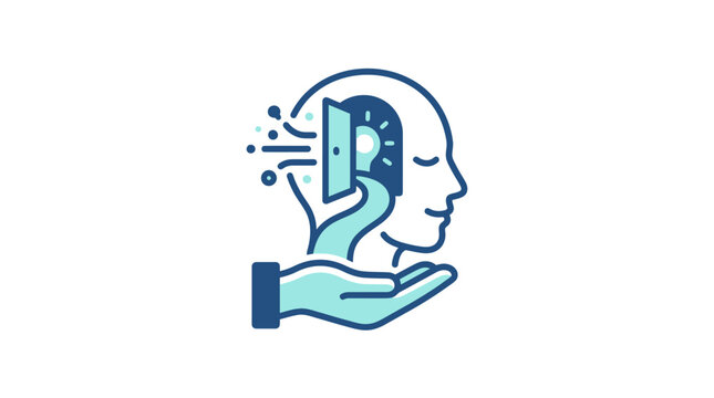 Mental health awareness and creative open mind concept.