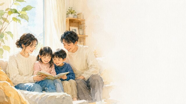 family playing video games