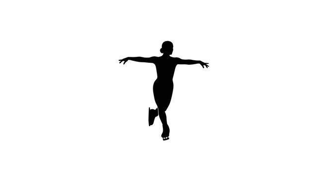 Silhouette of a dancer jumping.