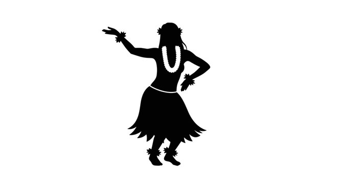 Woman in dancing silhouette pose.
