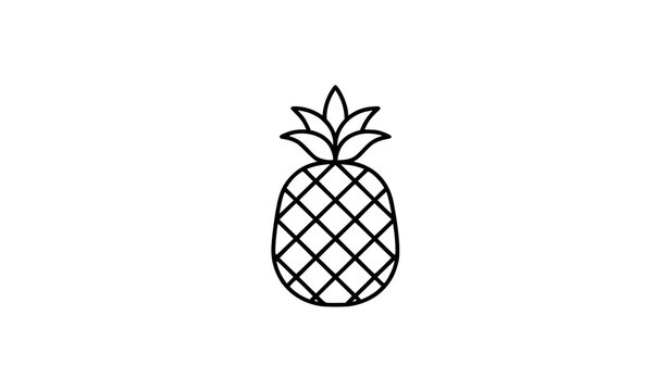 Title:
Summer Pineapple Line Icon Loop Animation Vector Motion Graphic on White Background