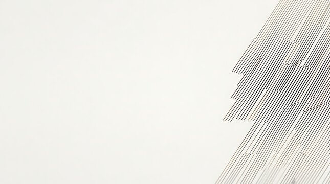 Minimalist abstract pattern with black diagonal lines on white