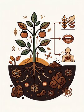 Heavy metal contamination process from soil to human body