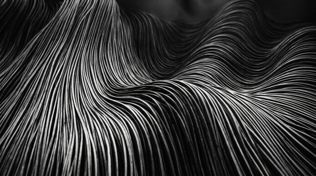 Black and white abstract background with vertical lines light shadow play on textured blinds