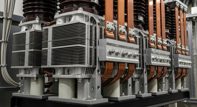 Transformer equipment with cooling system and copper busbars in industrial facility