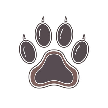 Brown Animal Dog Paw Print.