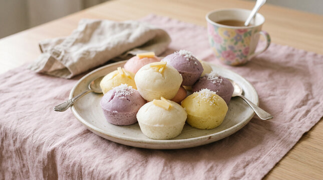 Puto, popular Filipino steamed rice cakes