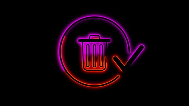delete icon glowing