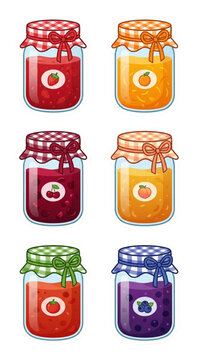 Homemade Fruit Jam and Preserve Mason Jar Stickers