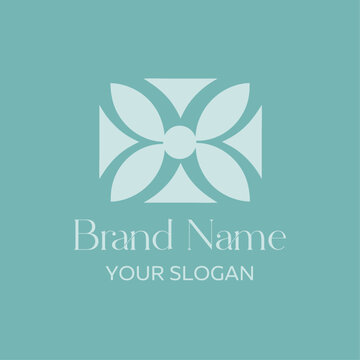 Minimalist Abstract Flower Envelope Logo