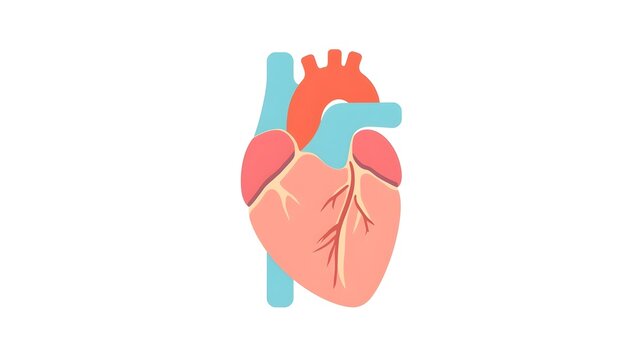 Realistic human heart vector drawing