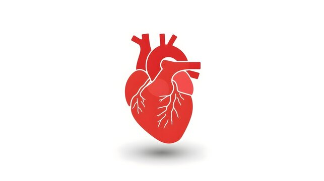 Realistic human heart vector drawing