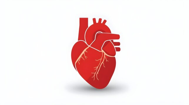 Realistic human heart vector drawing