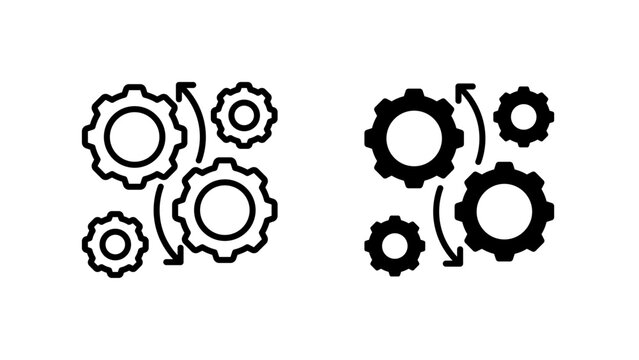 Process Optimization Icons, Dual Style Icon Set