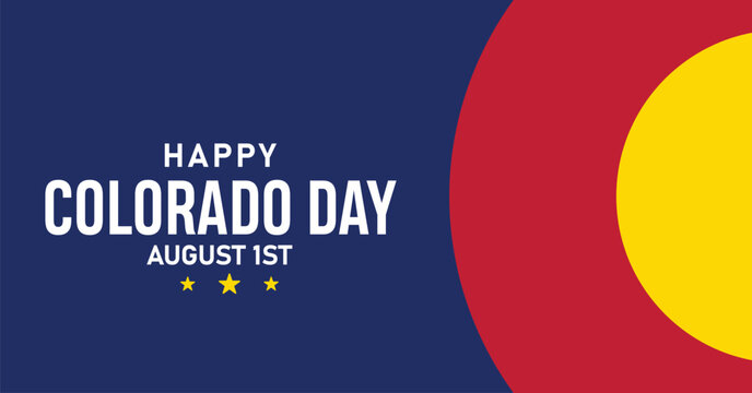 Colorado Day august 1st. Suitable for greeting card, banner, or poster illustration.