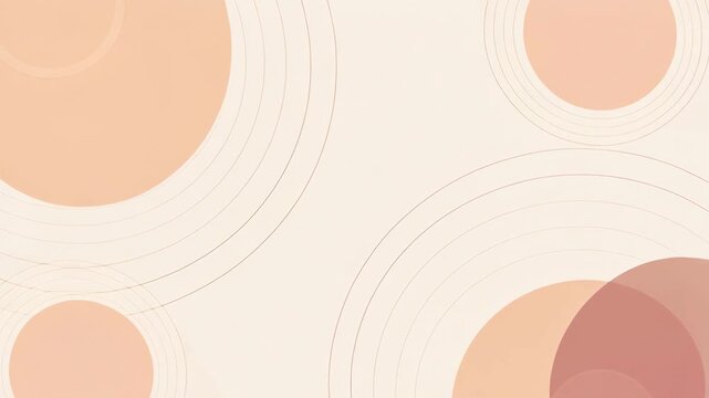 Abstract background with soft pastel circles and thin concentric lines