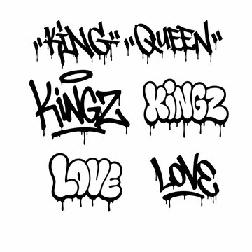 kings love quen graffti asset illustration