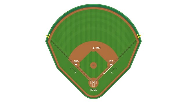 Baseball field aerial view diamond sport game