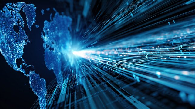 Network connectivity with global digital data transmission and light speed web