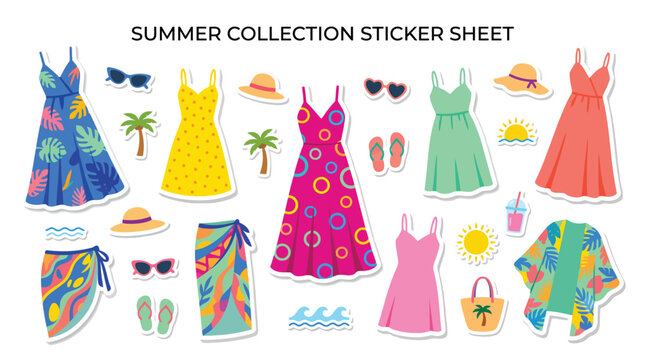 Colorful Summer Dresses and Accessories.