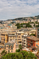 Naklejka premium View from the scenic lookout Spianata Castelletto of buildings below