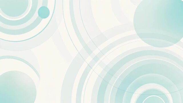 Abstract background with light blue concentric circles and soft round shapes